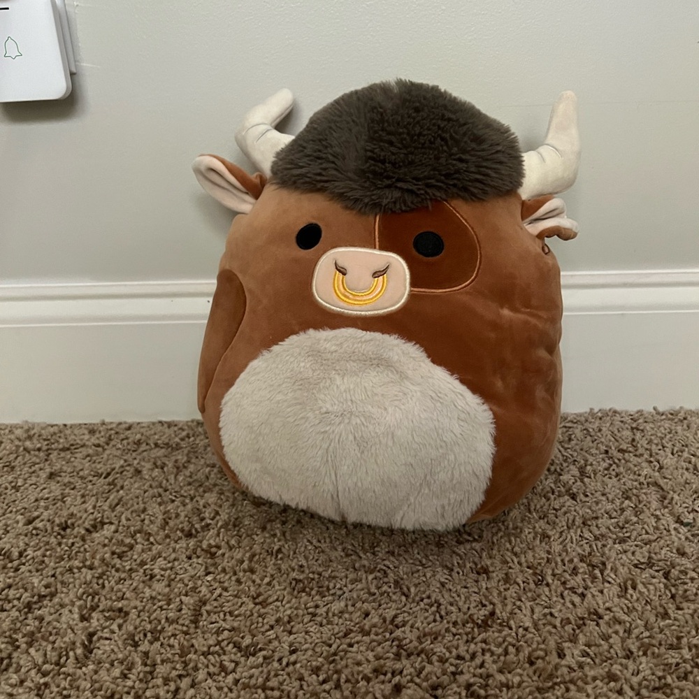 12-inch Squishmallows Brown and Cream Holiday Pillows